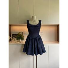 批发Lazy Didi复古派对 假两件波点提花<b class='q'>连衣裙</b>miu感娃娃领公主蓬蓬裙