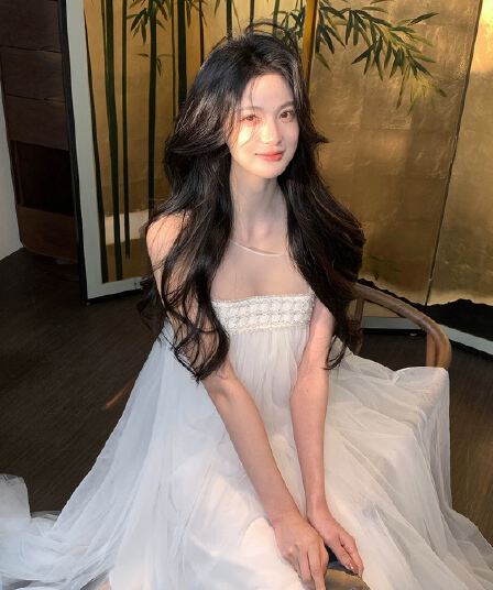 하나부터 순간 얼음 계곡 고급 센스 망사 비즈 박기 화이트 민소매 드레스 or 품격 세트 더블 버전