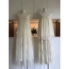 批发从一时刻花满枝轻奢感网纱无袖立体花朵<b class='q'>连衣裙</b>or上衣半裙套装