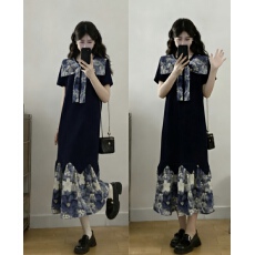 批发<b class='q'>实拍</b> 2026春夏新款轻奢高级感法式气质披肩碎花拼接针织连衣裙