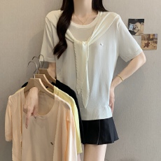 批发实拍 2026<b class='q'>春</b>夏新款时尚设计感披肩减龄宽松百搭小衫针织上衣