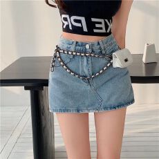批发网红港风复古牛仔半身裙裤女高腰ins超仙显瘦<b class='q'>性感</b>辣妹包臀短裙潮