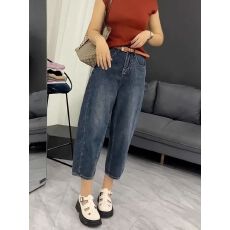 批发香蕉牛仔<b class='q'>裤</b>女春夏2026<b class='q'>新款</b>潮流时尚高腰宽松阔腿九分老爹<b class='q'>裤</b>子