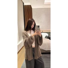 批发韩系慵懒风<b class='q'>中长款</b>灯笼袖<b class='q'>毛衣</b>女外套女秋冬氛围感宽松针织开衫上衣