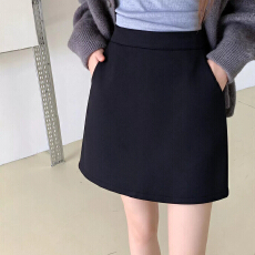 批发口袋半身裙短裙春秋<b class='q'>大码</b><b class='q'>西装</b>裙女高腰显瘦百搭半身裙子潮