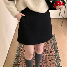 批发口袋半身裙短裙春秋<b class='q'>大码</b><b class='q'>西装</b>裙女高腰显瘦百搭半身裙子潮