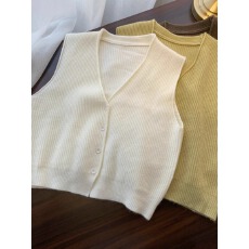 批发针织背心<b class='q'>马甲</b>女2025年春秋新款坎肩叠穿洋气时髦无袖毛衣外套