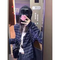 批发2025小香风条纹针织<b class='q'>开衫</b>新款春秋长袖打底衫独特超好看上衣