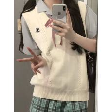 批发2025新款 校园学院风jk制服供感日系毛衣针织衫<b class='q'>马甲</b>背心女