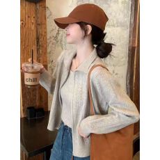 批发韩系氛围感早秋穿搭毛衣针织<b class='q'>开衫外套</b>吊带背心上衣两件套装女新款