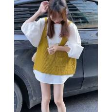 批发2025年秋冬新款减龄针织<b class='q'>马甲</b>上衣宽松叠穿氛围感穿搭