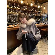 批发韩系休闲百搭连帽针织拉链<b class='q'>开衫外套</b>