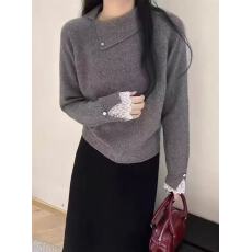 批发秋冬<b class='q'>女</b>士加厚斜肩毛衣<b class='q'>女</b>款2025新款冬季爆款内搭可外穿针织打底衫