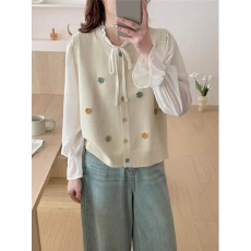 批发秋季女士开衫毛衣针织<b class='q'>马甲</b>女时髦洋气今年流行爆款背心<b class='q'>马夹</b>叠穿