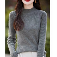 批发2025秋冬新款长袖<b class='q'>打底衫</b>女半高领毛衣轻暖舒适保暖针织衫内搭上衣