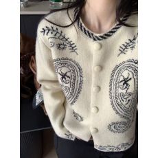 批发新款2025秋季休闲简约设计感撞色假两件V领<b class='q'>针织</b><b class='q'>开衫</b>女毛衣