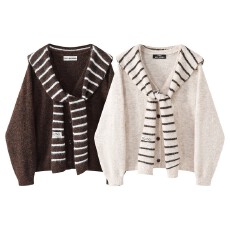 批发东大门杏色毛衣外套女2025新款秋冬季温柔慵懒风长袖<b class='q'>针织</b><b class='q'>开衫</b>上衣