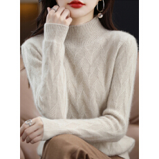 批发半高领套头针织<b class='q'>打底衫</b>女2025年秋冬季新款加厚上衣毛衣宽松