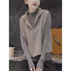 批发巨好看的加厚连帽针织马甲<b class='q'>背心</b>女款2025新款冬季独特漂亮叠穿上衣