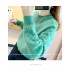 批发2025秋季新款女装上衣修身显瘦高档百搭小众舒适慵懒风<b class='q'>毛衣</b>