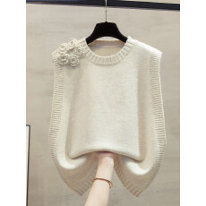 批发现 圆领针织<b class='q'>马甲</b>背心女2026春秋新款宽松外穿叠穿外搭毛衣坎肩潮