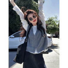 批发巨好看的早秋穿搭针织衫女2026新款爆款针织马甲