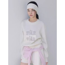 批发韩版字母印花圆领休闲百搭宽松显瘦2026年秋冬季节新款套头<b class='q'>毛衣</b><b class='q'>女</b>