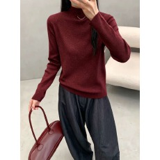 批发2026半高领针织衫女装长袖内搭打底衫时尚通勤风穿搭<b class='q'>毛衣</b>