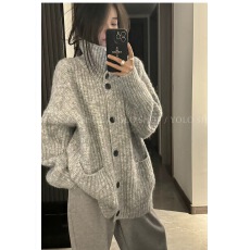批发YOLO SHOP 慵懒风百搭气质高领叠穿设计秋季软糯舒适<b class='q'>毛衣</b>外套