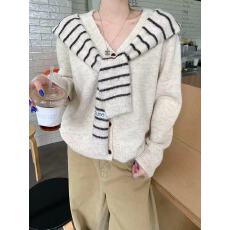 批发软糯<b class='q'>长袖</b>针织毛衣外套2025秋季新款韩系宽松条纹披肩<b class='q'>外</b><b class='q'>搭</b><b class='q'>开衫</b>女潮