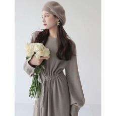 批发同款<b class='q'>明星</b>针织<b class='q'>连衣裙</b>新款抽绳