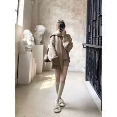 批发<b class='q'>新款</b>慵懒风麻花纹毛衣高腰<b class='q'>短裤</b>保暖加厚围巾针织衫三件套装女