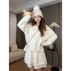 批发巨好看独特漂亮深秋冬装一整套小香风<b class='q'>立体</b><b class='q'>花朵</b>毛衣半身裙两件套装