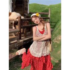 批发波西米亚风夏季海边度假<b class='q'>镂空</b><b class='q'>罩衫</b>两件套