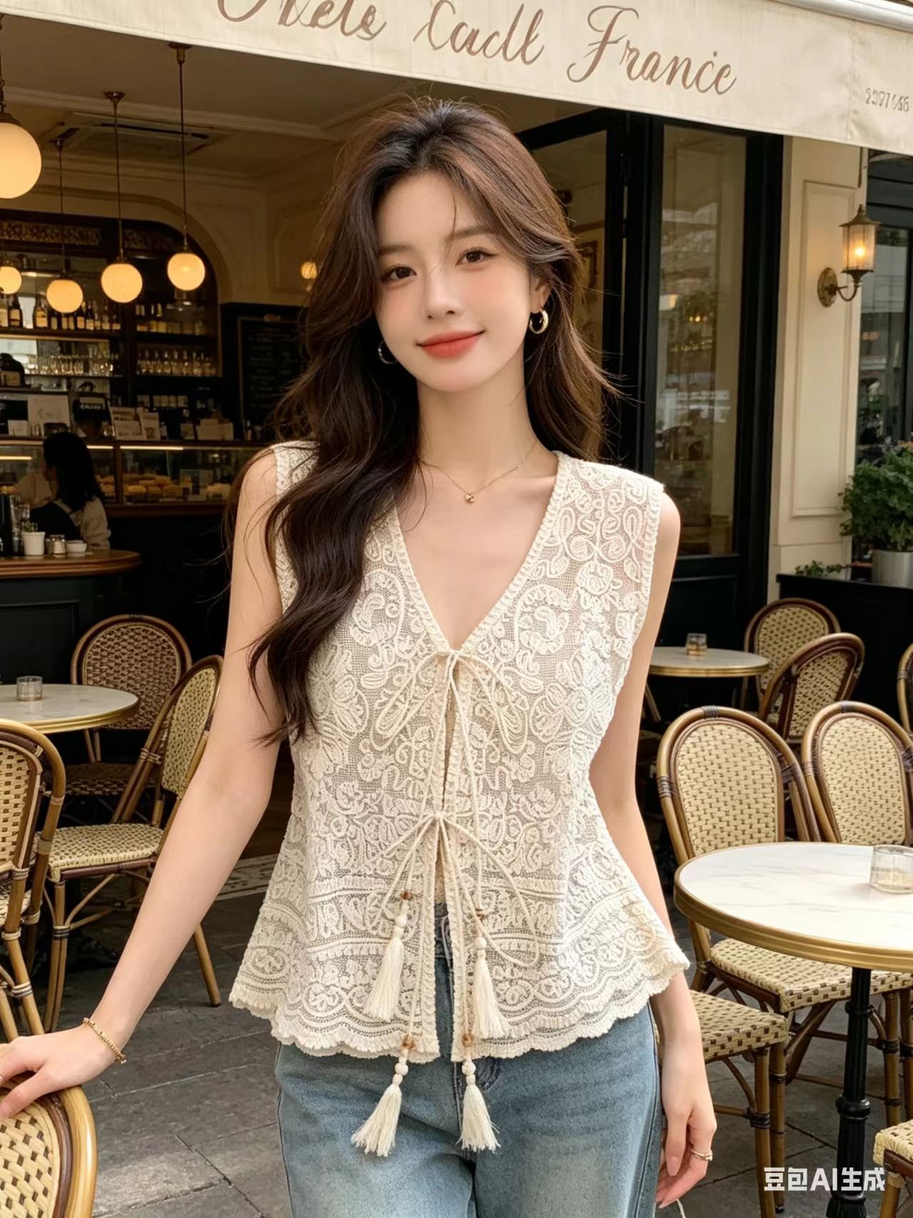 디자인 센스 Chic 조끼 조끼 여자 여름 새로운 패션 다용도 작은 셔츠 맨위 플러스 반팔 투피스 세트
