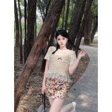 批发YNVN韩系温柔风钩花针织吊带背心上衣叠穿两件套装女2026夏季新款