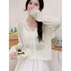 批发设计感<b class='q'>镂空</b>外搭防晒开衫女薄款春夏季新款空调衫长袖<b class='q'>针织</b><b class='q'>罩衫</b>上衣
