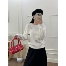 批发毛衣女高圆领短款2026秋冬新款立体蝴蝶结加厚针织打底衫软糯亲肤