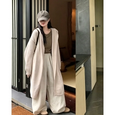 批发慵懒风帽子<b class='q'>针织</b><b class='q'>开衫</b>外套女早春季2026新款爆款宽松中长款毛衣