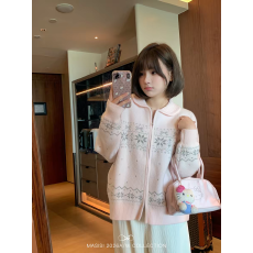 批发【费尔岛毛衣】韩系慵懒高级感外套开衫女冬新款上衣