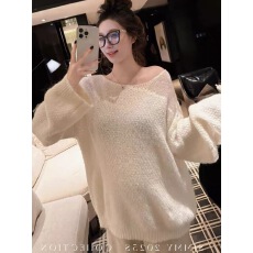 批发秋<b class='q'>冬</b>新款小众好看松弛感毛衣女新款宽松软糯针织套头上衣