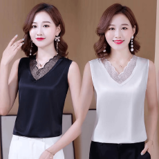 批发背心吊带蕾丝内搭缎面春秋夏<b class='q'>冬</b>上衣百搭西装纯色打底衫洋气宽松