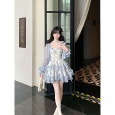 批发在逃公主风蓬蓬蛋糕<b class='q'>连衣裙</b>夏日绝美小裙子<b class='q'>可爱</b>风甜美防晒开衫套装