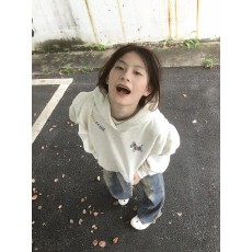 批发官图纯棉华棉复合银狐绒美式复古印花宽松双帽卫衣<b class='q'>男</b>女秋冬
