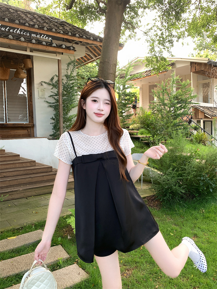 BY26152# 蝴蝶结吊带上...