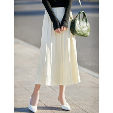 批发实拍 针织半身裙女秋<b class='q'>冬</b>新款高腰中长款百搭裙子气质显瘦大摆裙