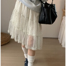 批发蛋糕半身短裙女夏季天小个子蓬蓬a字网纱裙包臀百褶中长裙子春<b class='q'>秋</b>