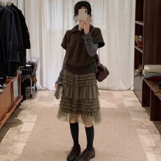 批发三与十三 重工层叠网纱超级仙A字蓬蓬蛋糕裙<b class='q'>半身</b>裙