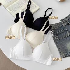 批发薄款内衣女无钢圈学生舒适显胸小胸聚拢舒适一体式文胸罩