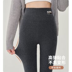 批发高弹竖条纹纯棉<b class='q'>打底裤</b>女春秋螺纹保暖外穿<b class='q'>九分</b>裤子瑜伽裤